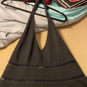 Francesca’s Halter strap black dress